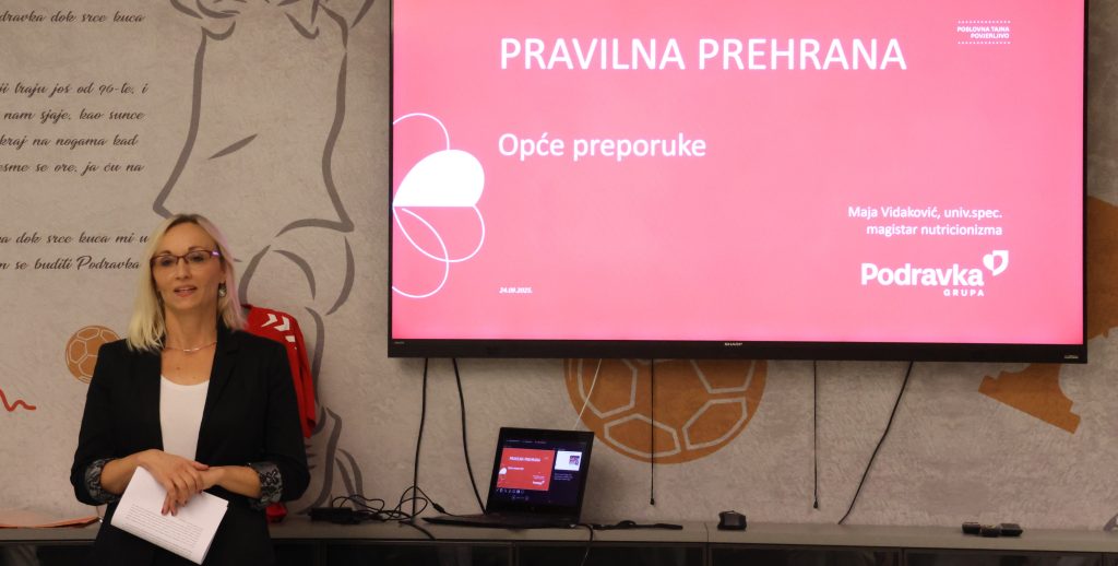 Nutricionistica iz Podravke d.d. predstavila preporuke o pravilnoj prehrani i navikama koje stvaraju vrhunske sportašice